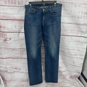 7 For All Mankind The Skinny Bootcut Jeans Blue Medium Wash Denim Size 32